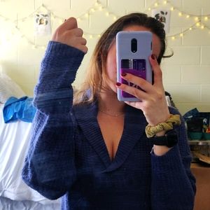 Urban outfitters blue knit crop sweater